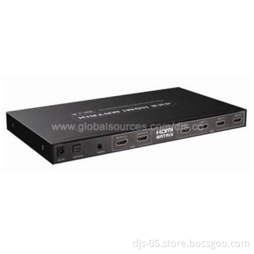 HDMI 4 x 2 Matrix Switch with High Speed Chip Set, Ultra HD, 3D, Full HD 1080P, Remote Control